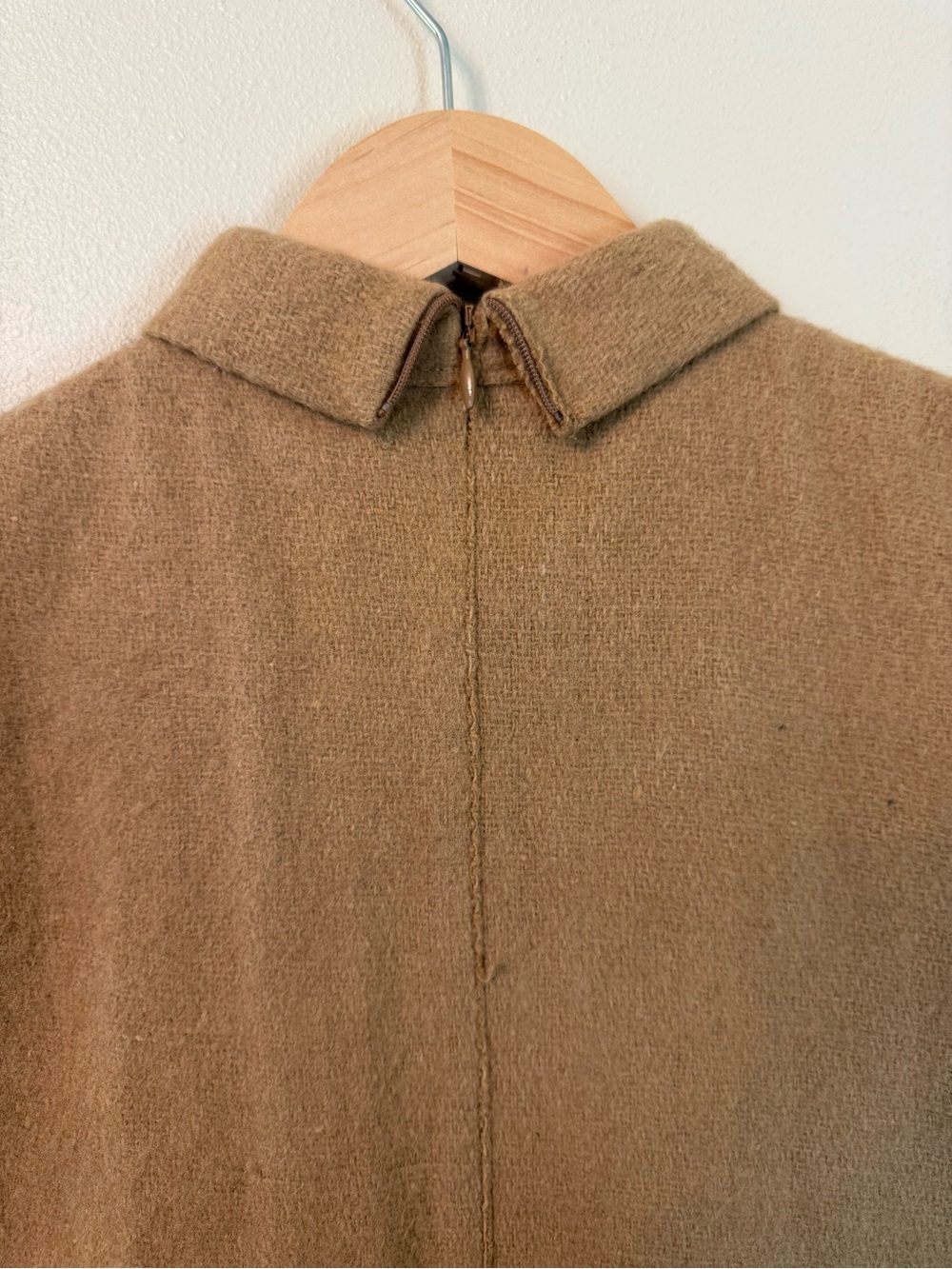 Frances Valentine Collette Camel Wool Sleeveless Shell Top Small - Picture 7 of 9
